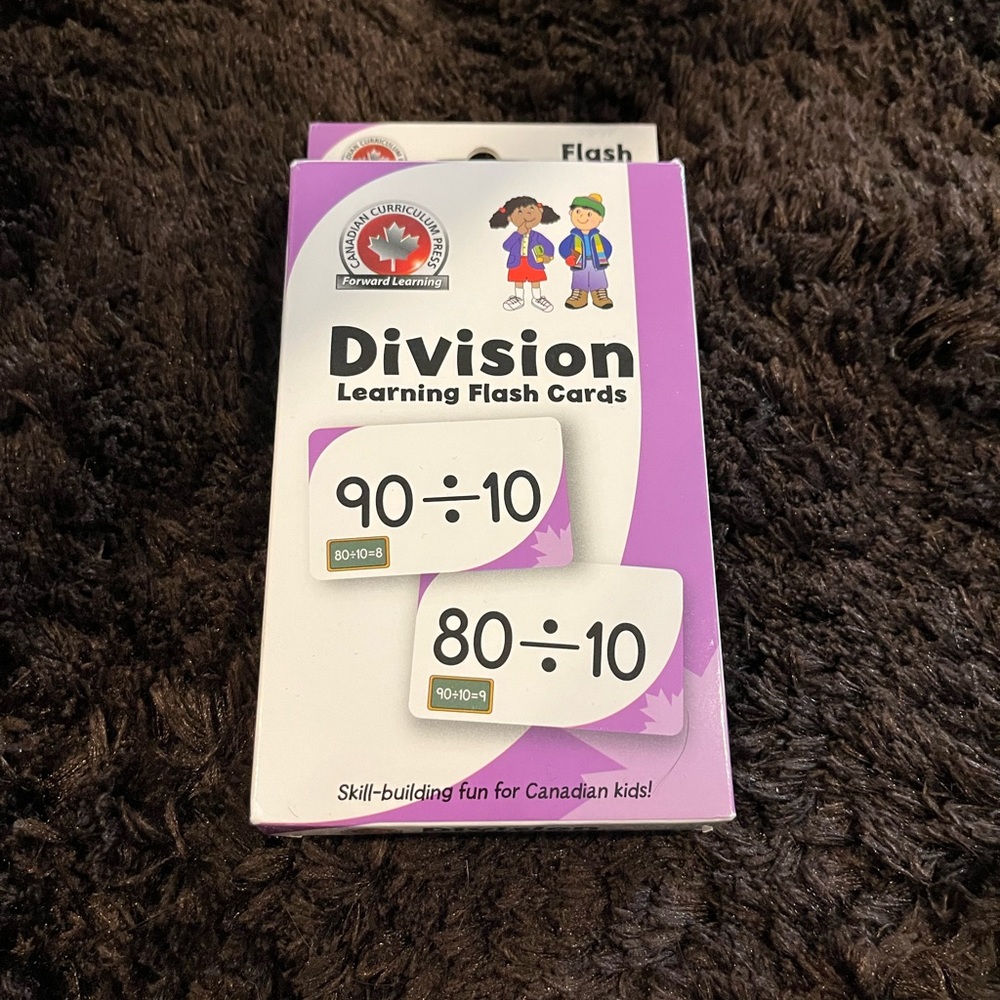 🌟free with purchase🌟 Division learning  flash cards